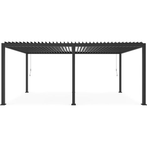 Pergola Ocean antracite in alluminio 3,6 x 6 metri (1/5)