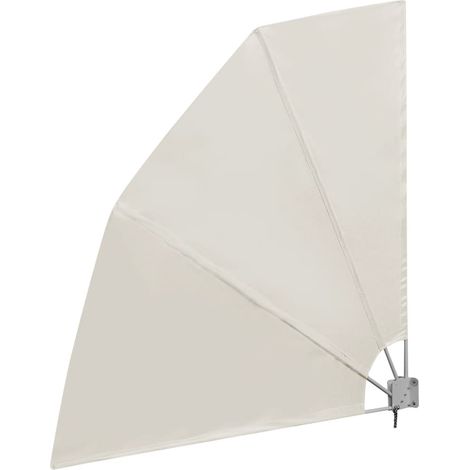 Vidaxl – Auvent latéral pliable crème 210 x 210 cm – Polyester résistant aux UV – Cadre acier enduit de poudre – Pliable pour gain de place (1/5)