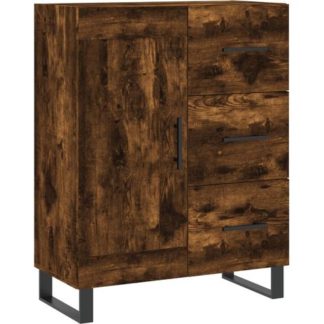 Maison Exclusive - Credenza Rovere Fumo 69,5x34x90 cm in Legno Multistrato (1/5)