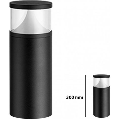Pilier LED Extérieur Rond Transparent - 12 W - IP 65 - 300 mm - DeliTech®