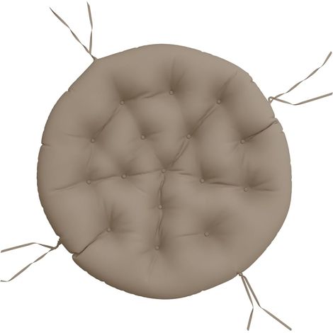 Maison Exclusive - Kissen Rund Taupe Ø 100x11 cm Oxford-Gewebe