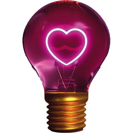 SBS Lampadina Decorativa Luce Cuore Rosa