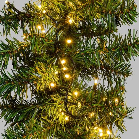Festone Natalizio Ramo Pino 270CM D25CM 400LED Bianco Caldo Smart Verde Peraga Christmas (1/5)
