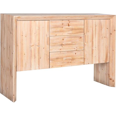 Buffet bois naturel élégant pour salon chic - Bois naturel aux nuances chaleureuses (1/5)
