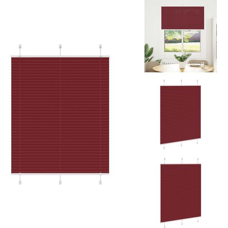 Store plissé rouge bordeaux 110x100 cm largeur du tissu 109,4cm - Store Plissé - Stores Plissés - Store Plissé De Fenêtre - Plisse Aveugle (1/5)