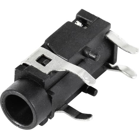 TRU COMPONENTS TC-9201960 Jack 3.5 mm embase femelle horizontale Nombre de pôles: 3 stéréo noir 1 pc(s) Y771072 (1/2)