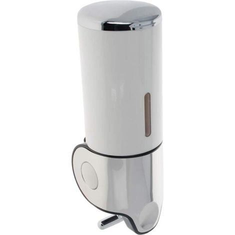 Distributeur de savon mural, 500 ml – en ABS et acier inoxydable – convient aux salles de bains et aux cuisines. (1/5)