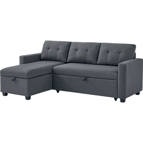 Sofa L Form Campina, Grau, 226 x 163 cm mit Schlaffunktion, Vitalispa (1/5)