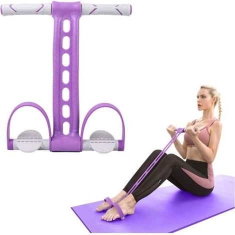 Bande résistance élastique pour pédales yoga, corde traction, équipement entraînement bras, abdominaux, étirement jambes à domicile (1/4)