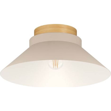 Plafond Moharras Wood Brown E27 1x40W H: 16cm Ø40cm Dimmable (1/3)