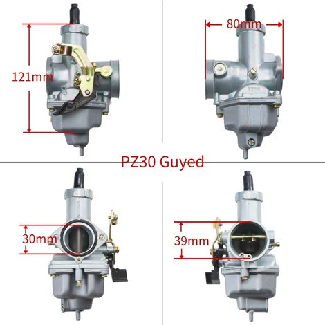 PZ30 Vergaser mit Seilzugchoke für CB CG175 200/250 cm³ Offroad-Motorrad, 30 mm (1/4)