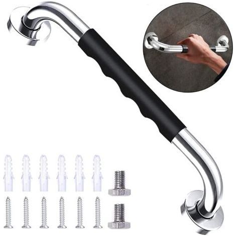 13.25" Non-Slip Stainless Steel Grab Bar Handle for Bathroom, Safety Grab Handles for Shower Tub, Toilet, Kitchen, Stair Handrail (1/5)