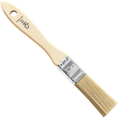Petit pinceau plat de 20 mm pour peintures, lasures, huiles, peintures murales, acrylique, pinceau à vernis, pinceau à lasure, pinceau de peinture sur bois, métal (1/5)
