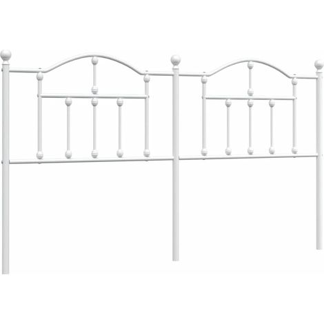 Maison Exclusive - Ersatz-Kopfteil Metall Weiß 180 cm (1/5)