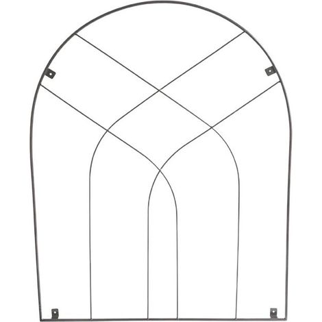 Outdoor Arch Trellis - Mild Steel - L100 x W3 x H80 cm - Zinc