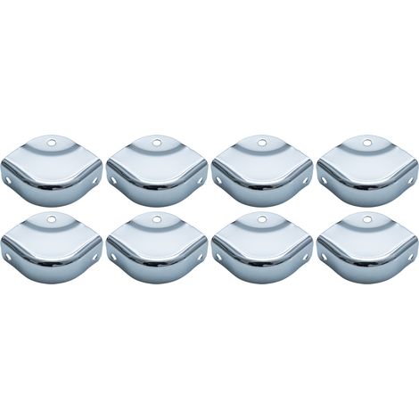 HMF 14960-09 Runder Eckenschutz für Koffer, 8 Stück, 32 x 32, Silber verzinkt (1/5)