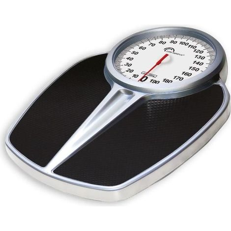 Bathroom scale - LITTLE BALANCE - 8182 - PRO M 200 - Mechanical scale - 200 kg / 1 kg - Black / Silver (1/2)