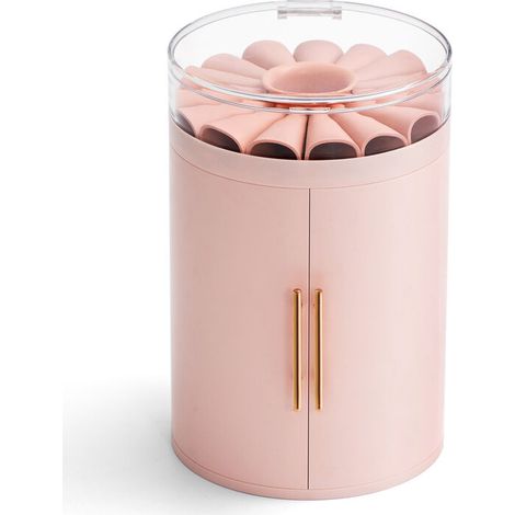 Boîte de rangement à quatre dessins étanche et anti-poussière pour bijoux(rose) (1/5)