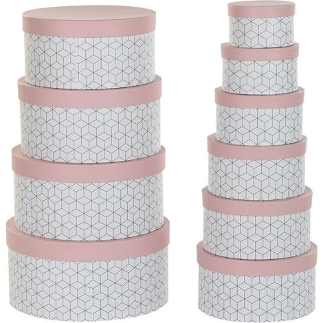 DKD Home Decor Set de Cajas Organizadoras Rose 10 unités (1/3)