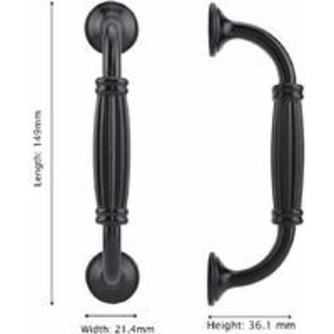 Poignée Allongée pour Meuble de Cuisine, Placard et Tiroir – Noir Mat – Entraxe 128 mm – Fixation Facile – Design Élégant et Robuste (1/3)