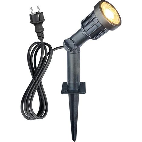 Spot à LED Jardin avec Piquet - IP65 - Étanche - Pivotant - Pour jardin, terrasse, extérieur - Avec câble de 1500 mm et tube d'extension (1/5)