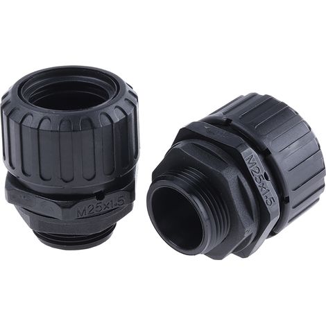 Raccord de gaine Adaptaflex M25, taille 25mm en Nylon 66, IP67 ( Prix pour Paquet de 5 )