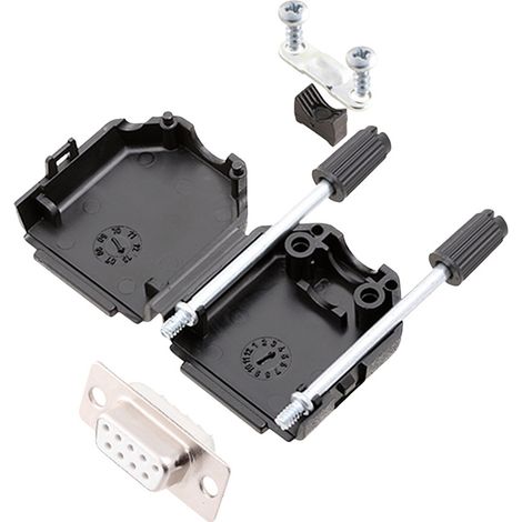 encitech DPPK09-BK-DBS-W-K 6355-8001-11 D-SUB Buchsenleisten-Set 180 ° Polzahl: 9 Lötkelch 1 St.