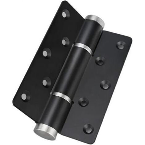 Charnière de porte à fermeture douce, positionnement automatique à 90°, ferme-porte hydraulique, quincaillerie réglable (sans fente, noir) (1/4)