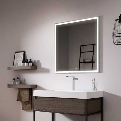 Espejo Led Baku Sistema Antivaho - Aquore  Dimension: 80x80