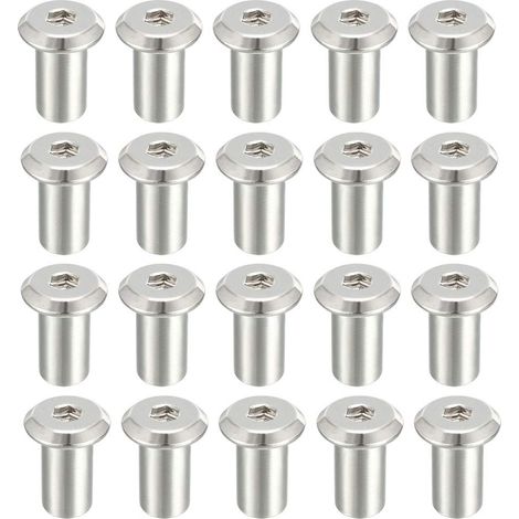 20pcs M6x15mm Rivet Hexagonal Prise Tête Insert écrou (1/5)