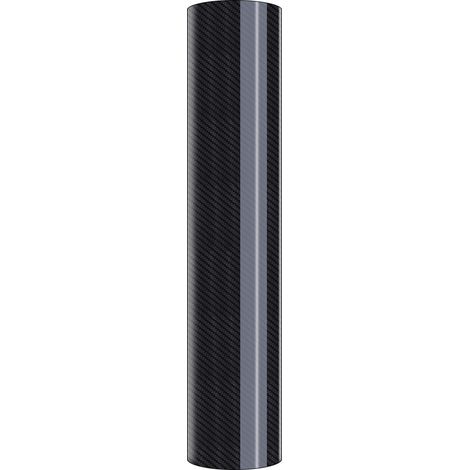 Film adhésif décoratif intérieur et extérieur pour voiture, aspect fibre de carbone noir, imperméable (1/5)