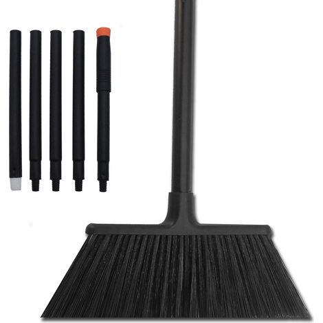 54 inch Long Metal Handle Household Broom - Adjustable Heavy-Duty Broom for Indoor and Outdoor Cleaning, Suitable for Homes, Garages, Kitchens, Bathrooms, Malls, Offices, and Yards (1/5)