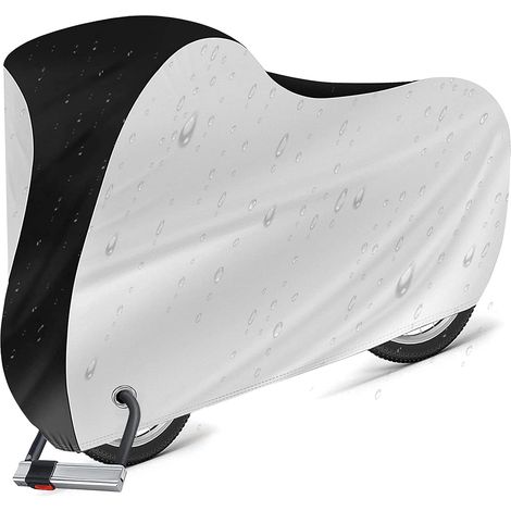 Housse vélo 170x60x85 cm imperméable anti-poussière anti-UV, protection pour VTT, vélo route et deux-roues extérieur (1/5)