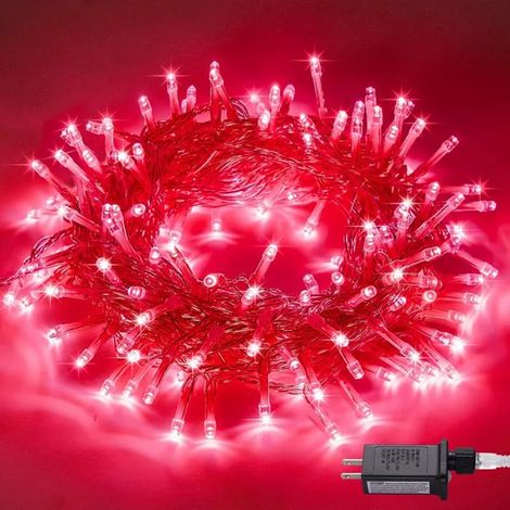Guirlande lumineuse - Basse tension - 8 modes d'éclairage - 10 m - 100 LED - Connecteurs mâle/femelle + rallonge de 3 m (1/5)