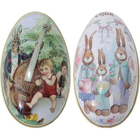 MINKUROW Osterdeko, verzierte Ostereier, kleine Ostern-Süßigkeitsbox für und Babygeschenke, Kinderbuch, Überraschung, Mini-Osterspielzeug, ideal (2 Stück) (1/5)