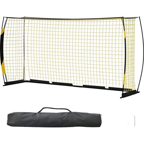 Portería de fútbol, ​​3,65 x 1,83 m, diseño plegable, incluye 2 redes, accesorios incluidos, apta para todas las edades. (1/5)