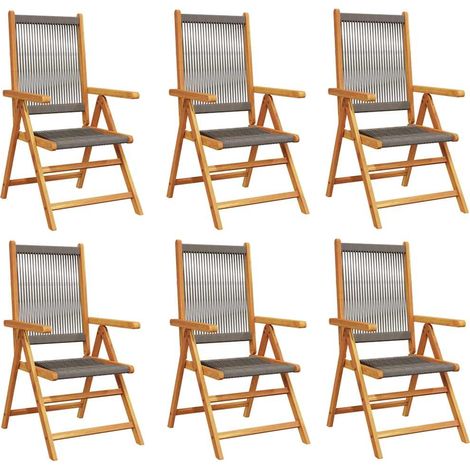 Maison Exclusive - 6-teiliges Set verstellbarer Klappstühle aus g (1/5)