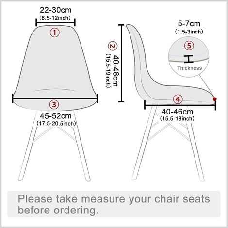 Housses de chaises scandinaves, noires, lot de 2, idéales pour les chaises de restaurant et de cuisine. (1/5)