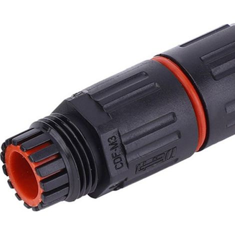 Connecteur IP68 3 Broches, 10 Pièces, Câble de Prise Extérieure avec Boîtier en Nylon Ignifuge pour Réseau D'alimentation (1/4)