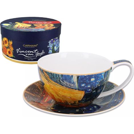 Taza y platillo de V. van Gogh Terraza de café por la noche carmani (1/3)