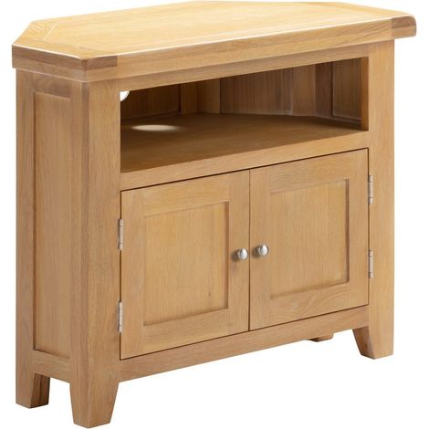 Windsor Corner TV Unit - L40 x W80 x H65 cm - Natural Oak