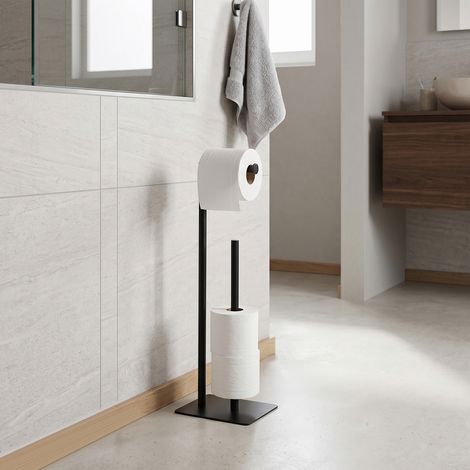 【Chauffage et ventilation】Porte-papier toilette sur pied, porte-rouleaux de papier toilette, support pour rouleaux de papier toilette, support sur pied pour rouleaux de WC, rangement de salle de bains (1/5)