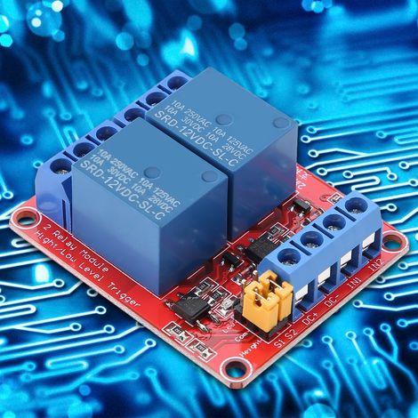 Module relais 2 canaux avec isolation par optocoupleur, déclenchement de niveau haut et bas (12 V) (1/5)