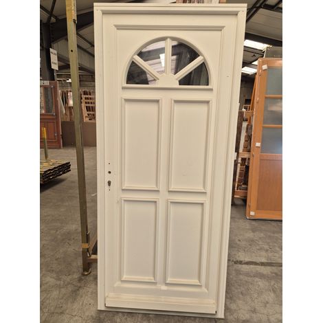 [jamais Utilise]porte D'entrée Bois Vitrée Villard, H215 X L90 Cm Côte Tableau P. Droit (d) Gd Menuiseries