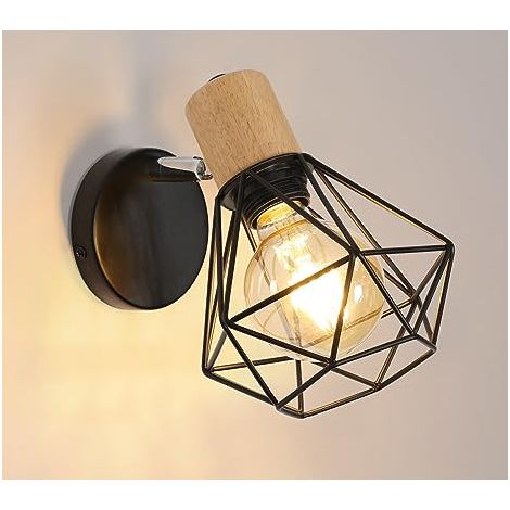 Eisenwandlampe für Schlafzimmer, Nachttischambiente, Fernseher, Gang, dimmbar (1/5)