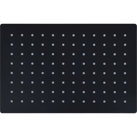 Pommeau de douche pluie Douchette à Main - Inox 30x20 cm Rectangulaire Noir BV507985 - BonneVie (1/5)