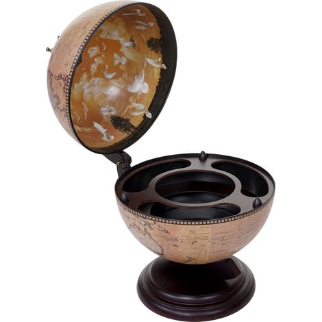 Globe bar minibar décorative en forme de globe avec carte du monde antique pour 3 bouteilles 040011328 (1/5)