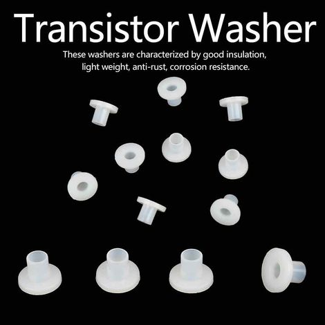 100 Stück Transistor-Unterlegscheiben, isolierte Kunststoff-Abstandshalter, Sockel (TW-9) (1/5)