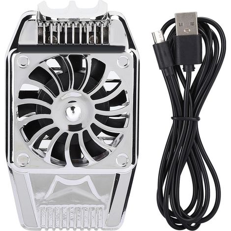 Refrigerador externo para teléfonos móviles - Ventilador centrífugo de 9 aspas - Compatible con teléfonos de 4 a 6,5 pulgadas - Recargable - Silencioso - KZQ (1/4)