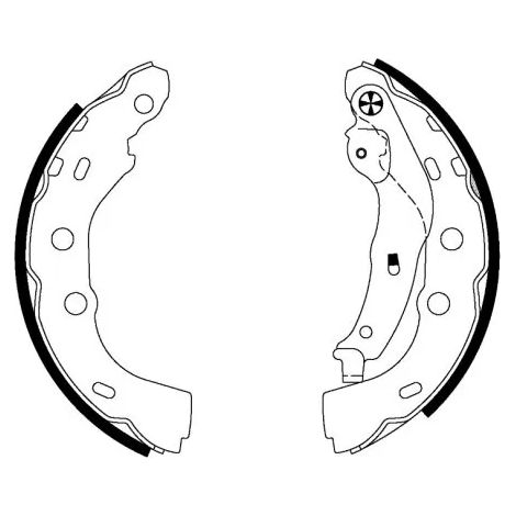 Jeu de mâchoires de frein Textar 91074800 SUBARU 5320080EC0 5320080ED0